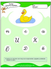 Ö Sesi Çalışma Sayfaları